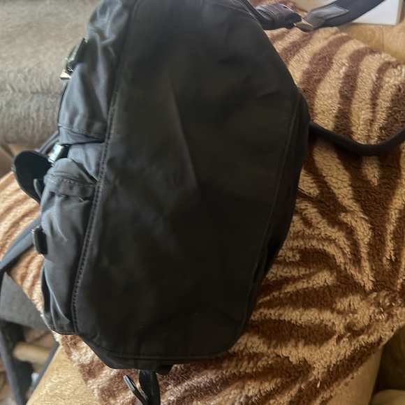 Nylon PRADA backpack with leather trim silver hardware used condition - Picture 4 of 9